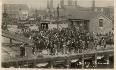 HMS London album. Commission 1929-1931. Pitch House Jetty Portsmouth England