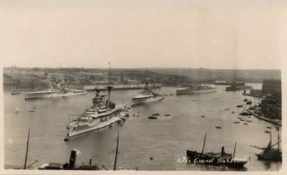 HMS London album. Commission 1929-1931. Grand Harbour Malta