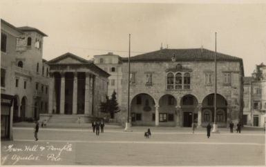 HMS London album. Commission 1929-1931. Town hall Pulo. Croatia. Yugoslavia