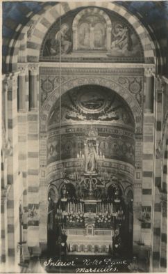 HMS London album. Commission 1929-1931. Notre-Dame de la Garde. Marseilles France