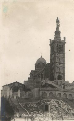 HMS London album. Commission 1929-1931. Notre-Dame de la Garde. Marseilles France