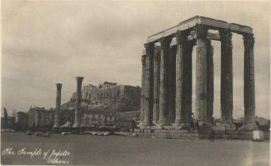 HMS London album. Commission 1929-1931. Temple of Olympian Zeus. Athens Greece