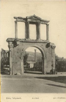 HMS London album. Commission 1929-1931. Arch of Hadrian. Athens Greece