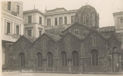 HMS London album. Commission 1929-1931. Church of Panagia Kapnikarea. Athens Greece