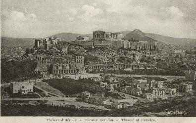 HMS London album. Commission 1929-1931. Odeon of Herodes Atticus. Acropolis. Athens Greece