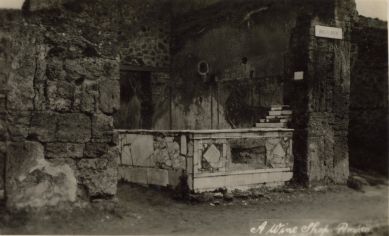 HMS London album. Commission 1929-1931. Wine shop Pompeii Italy