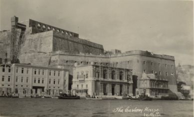HMS London album. Commission 1929-1931. View from Upper Barrakka Gardens, Valletta Malta
