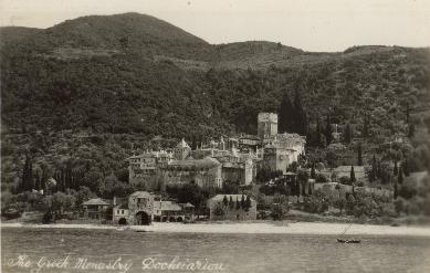 HMS London album. Commission 1929-1931. Docheiariou monastery, Mount Athos. Greece