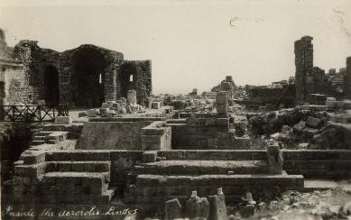 HMS London album. Commission 1929-1931. Acropolis Lindos Greece