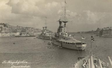 HMS London album. Commission 1929-1931. Grand Harbour. Malta