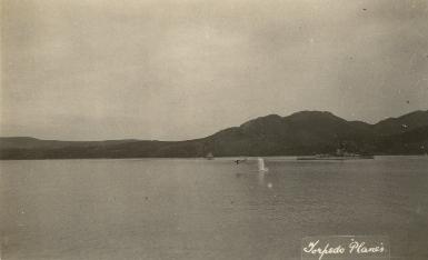 HMS London album. Commission 1929-1931. Air attacks practice. Zakynthos, Drepano Bay. Greece