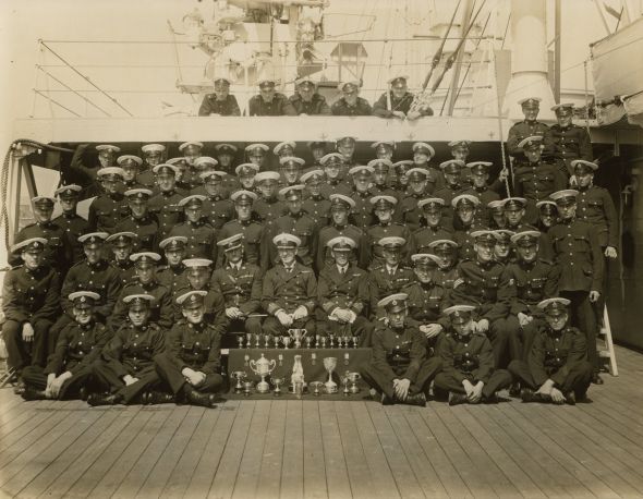 HMS London album. Commission 1929-1931. Royal Marine detachment 1930 sporting trophies