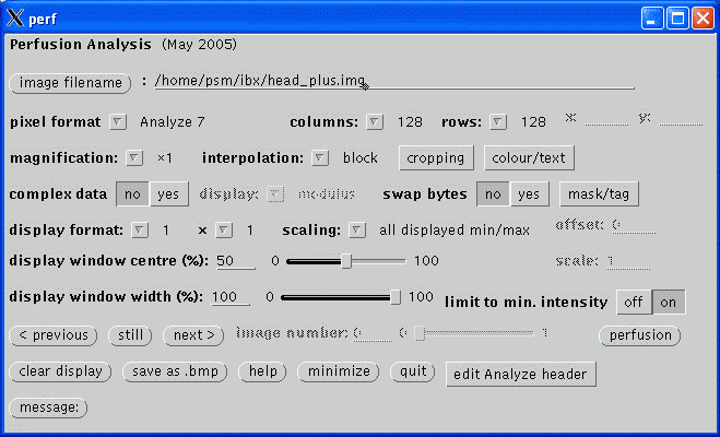 perf main window