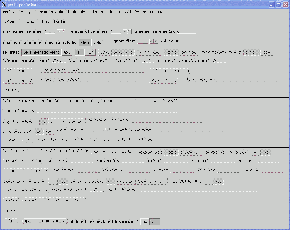 perfusion analysis window